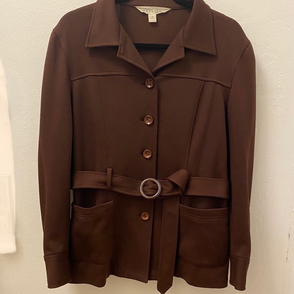 Vintage Express Brown Belted Blazer - Picture 3 of 12